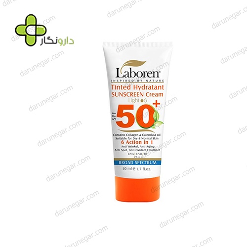 ضد آفتاب ۶ کاره رنگی +SPF50 مناسب پوست خشک و نرمال رنگ لایت (روشن) لابورن